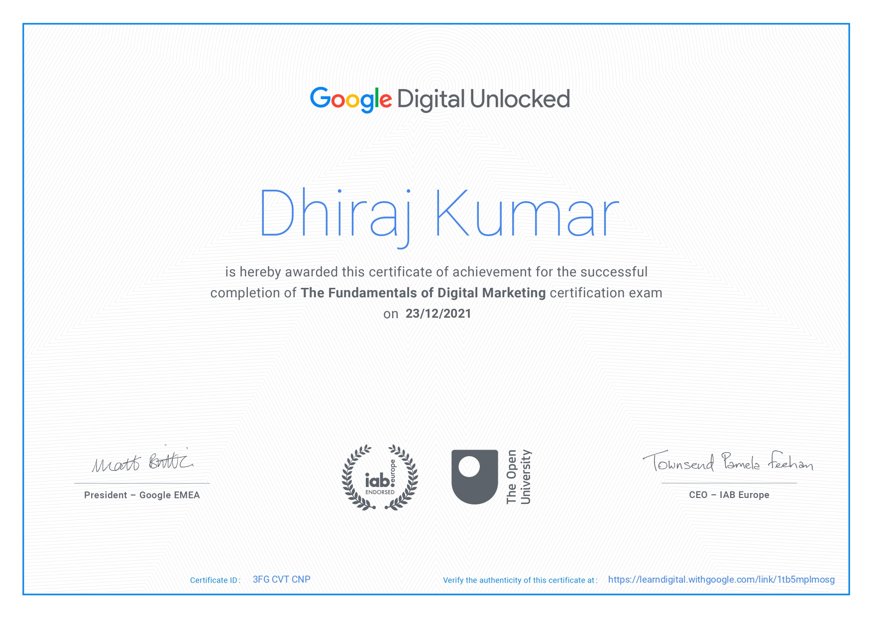 Certification 15